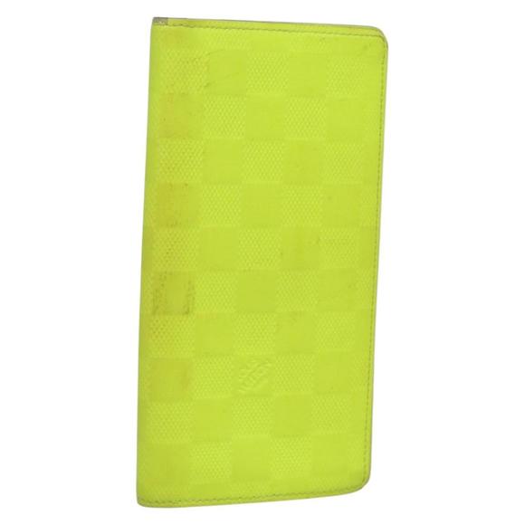 LOUIS VUITTON Damier Infini  Brazza Portefeuille Wallet Green N62230 Auth BA4000 - Picture 1 of 16